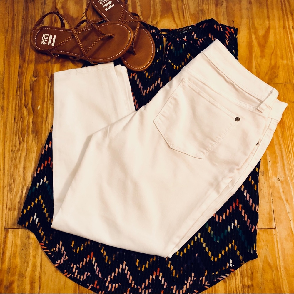 The Limited White Denim Stretch Jeans [Sz 14P]